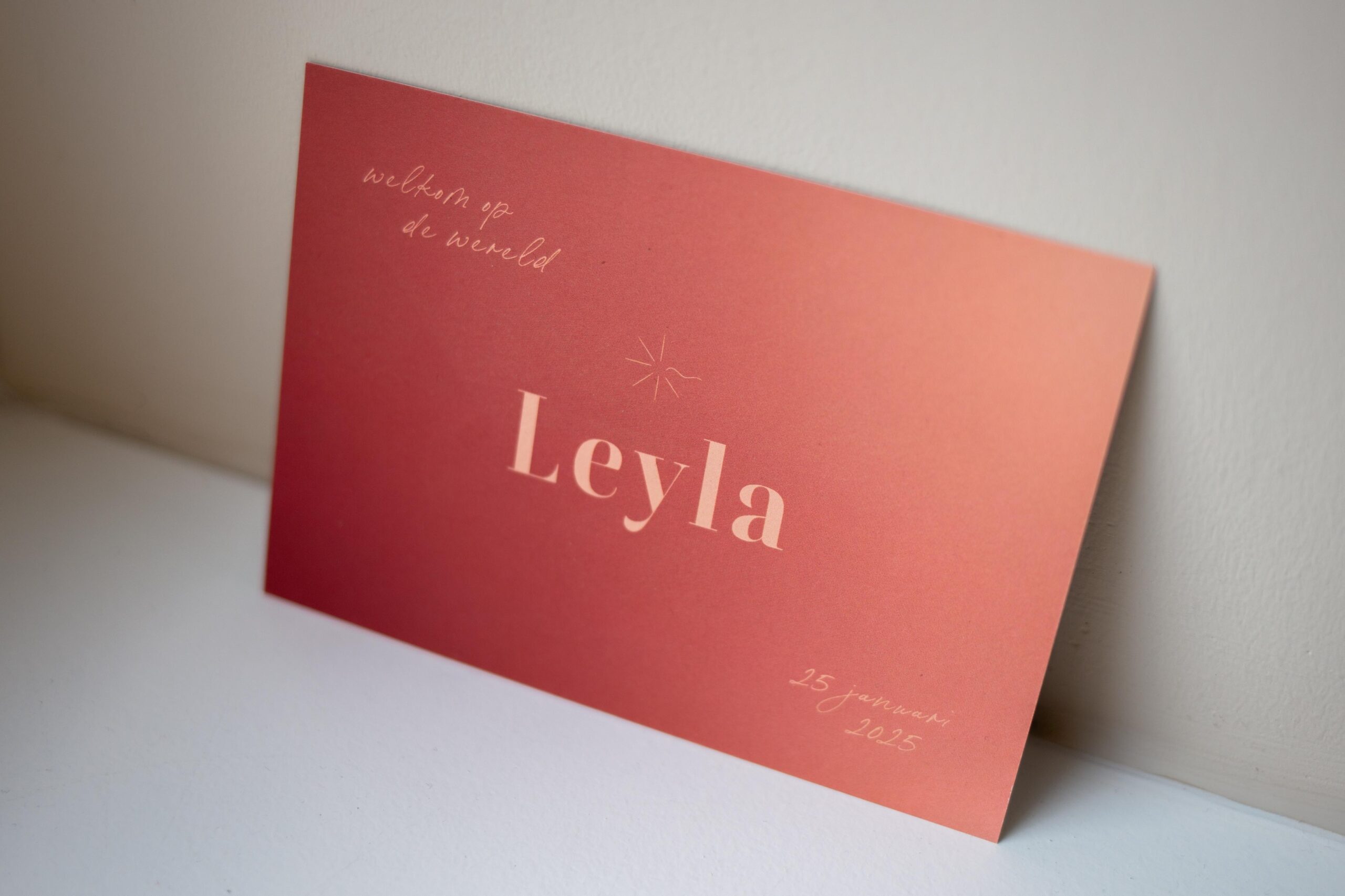 Geboortekaartje Leyla © Carlijn Stortelder