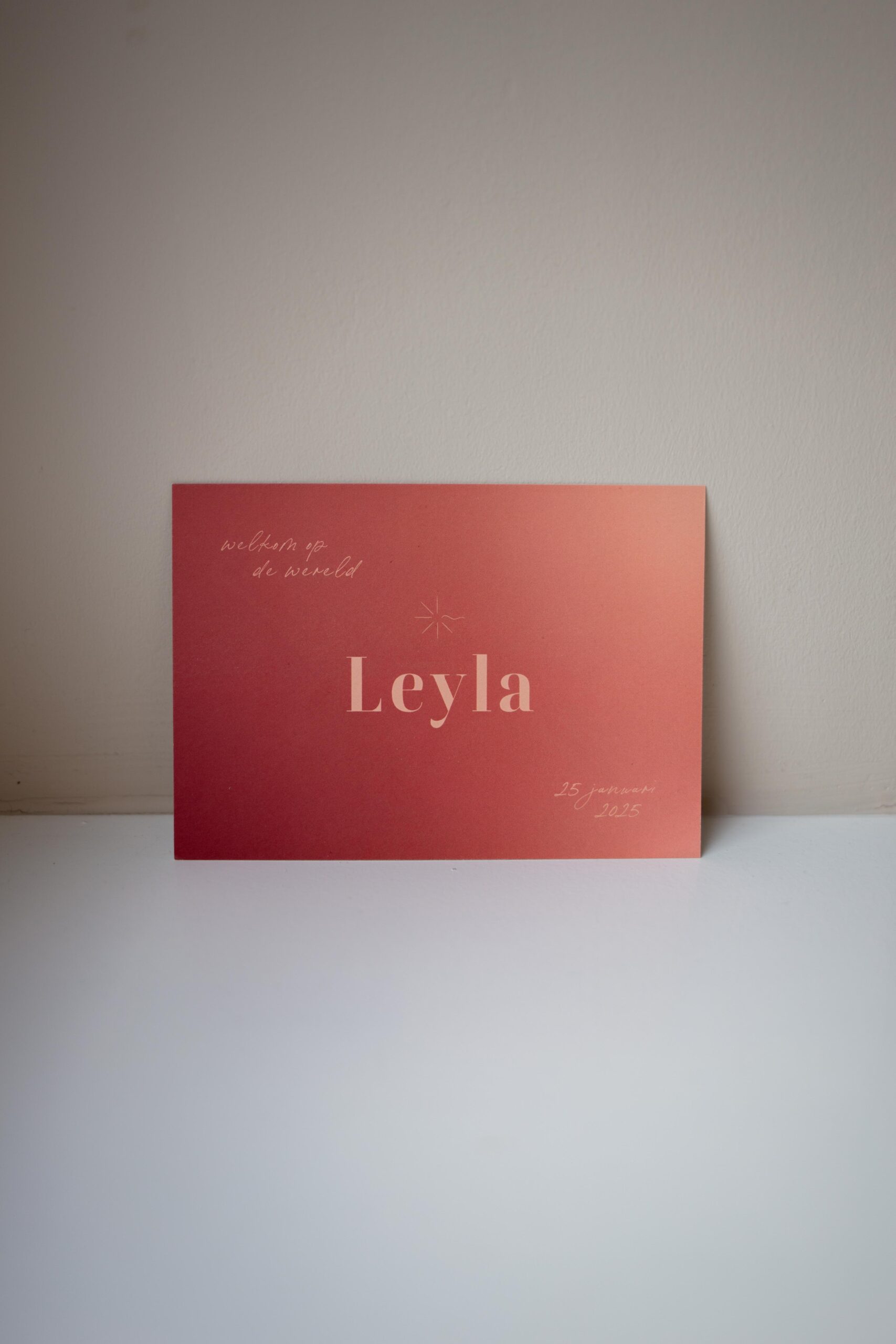 Geboortekaartje Leyla © Carlijn Stortelder
